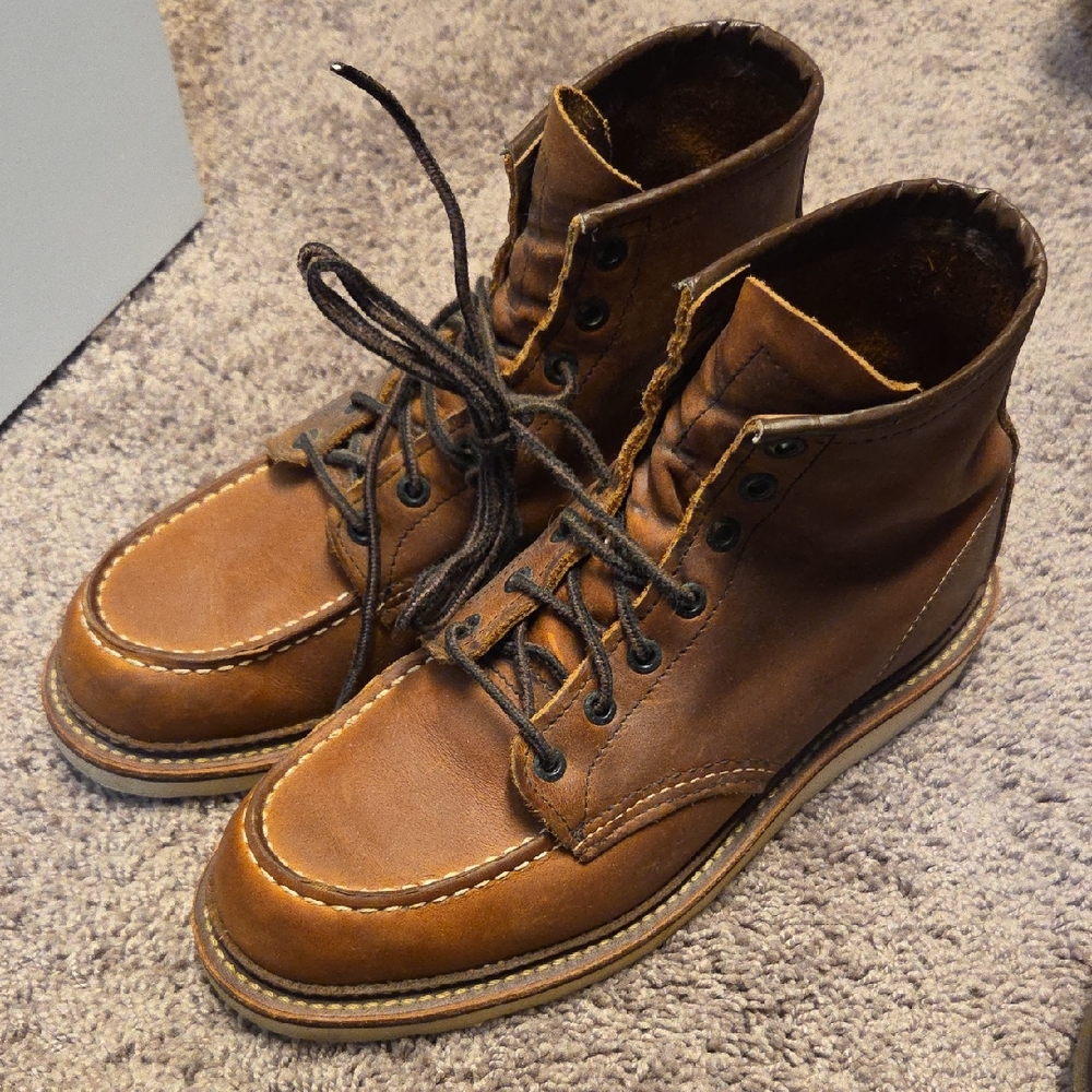 Red Wing Shoes Cognac Leather Boots, In Great Used Condition.Size 8.5 Mens